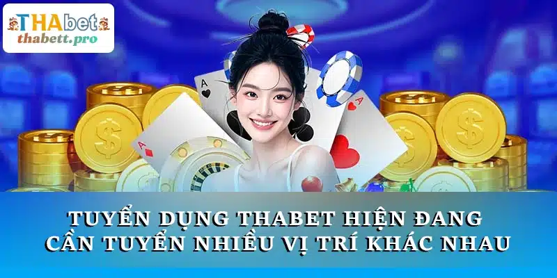 Tuyển dụng THABET hiện đang cần tuyển nhiều vị trí khác nhau